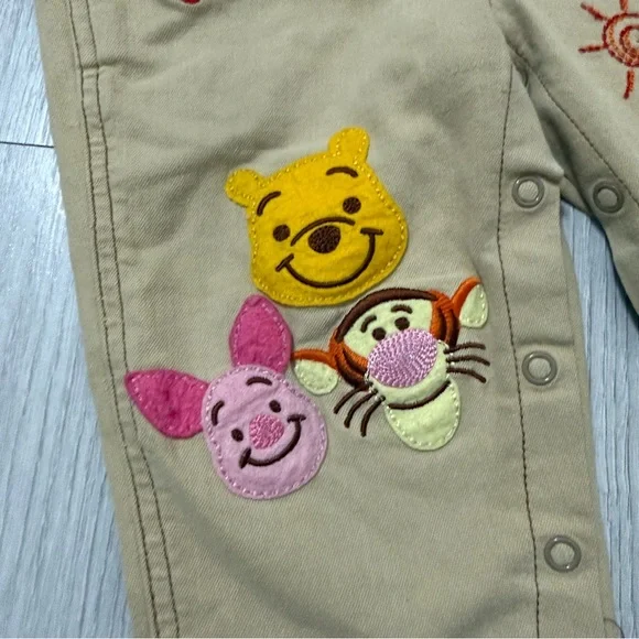 Disney Kids Overalls - Tan with Colorful Embroidery - Picture 5 of 10